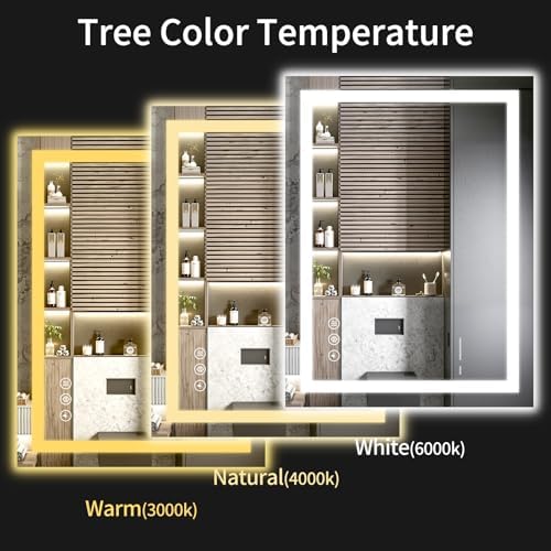 22"x30" Lighted LED Bathroom Mirror - Image 4