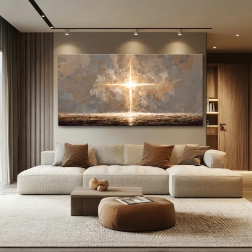 Canvas Wall Art Decor For Living Room Brown Minimalist Wall Oversized Modern - Image 4