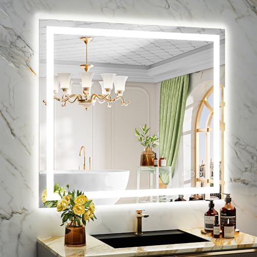 40x36 LED Bathroom Mirror with Lights, Lighted Vanity Mirror by YEELAIT