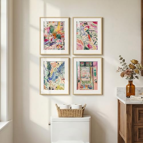 Framed Matisse Colorful Canvas Wall Art by Cuspin