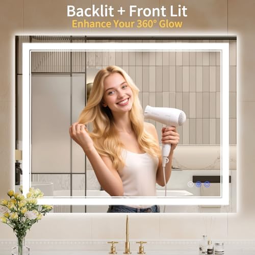 32"x40" LED Bathroom Mirror - Image 2