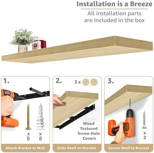 Sorbus Floating Shelves for Wall Storage - Image 4