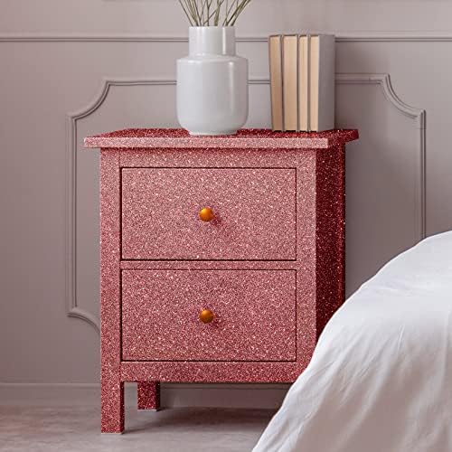 VEELIKE Shimmer Rose Gold Glitter Wallpaper Roll 15.7''x354'' Peel and Stick - Image 4