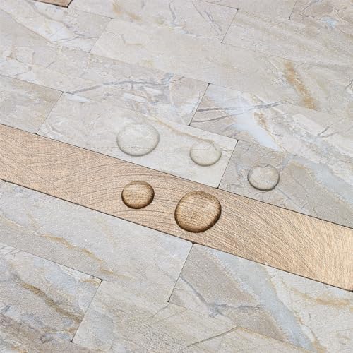 DICOFUN 10 Sheets Marble Look Peel and Stick Backsplash Wall Tile, PVC Kitchen - Image 3