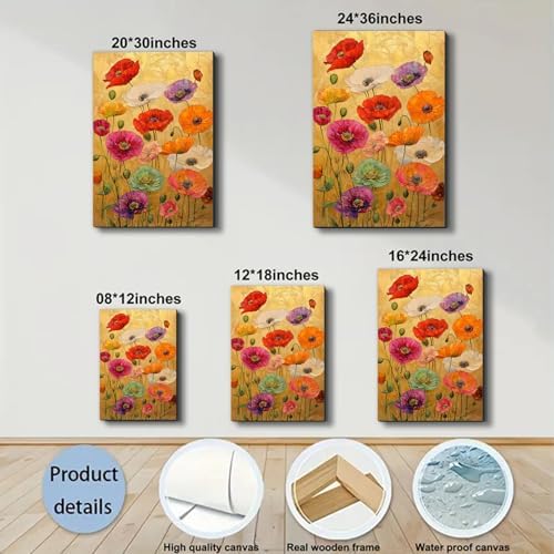 ZERILYN Ship Next Day Botanical Flower Canvas Art Modern Floral Wall Decor - Image 6
