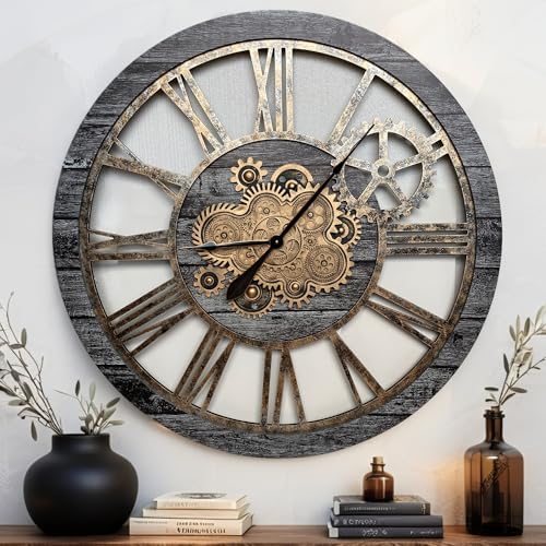 ImprovingLife The Gears Clock 36'' Inch Real Moving Gear Wall Clock Vintage by THEGEARSCLOCK