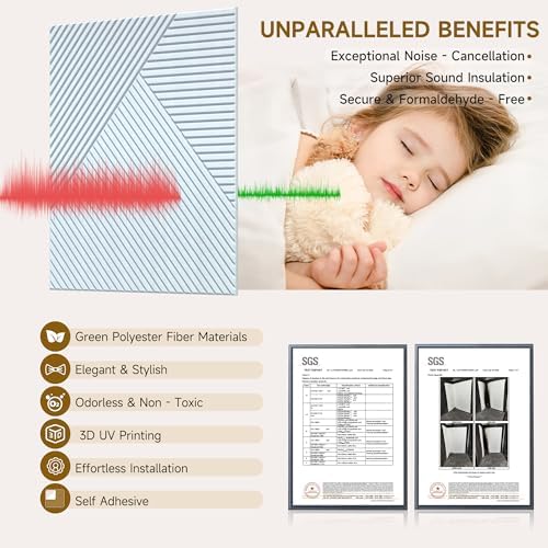 Acoustic Wall Panels, 6 Pack, 23.6"x23.6" Soundproof Panels - Image 3