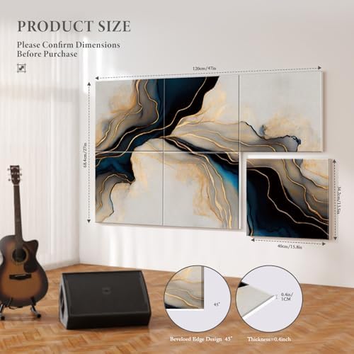 JBER 6 Pack Art Acoustic Panels 47.2" x 27" - Image 2