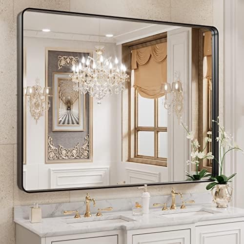 WEER Black Bathroom Vanity Mirror 40X30 Inch by WEER