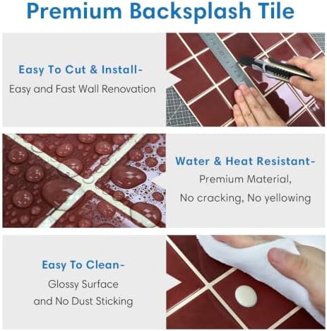 COMSTICKC Thicker 3D Peel and Stick Backsplash Tiles - Image 6