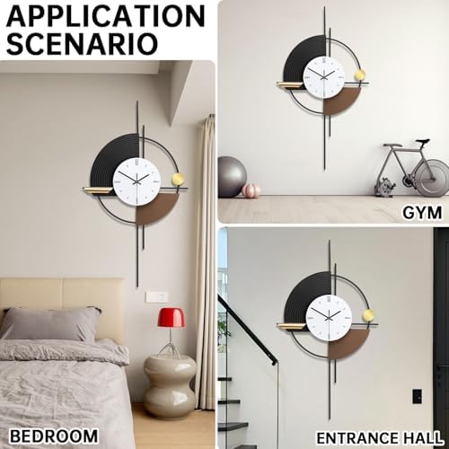 SIN&MI Modern Wall Clock for Living Room, Large Decorative Wall Clock, Digital - Image 4