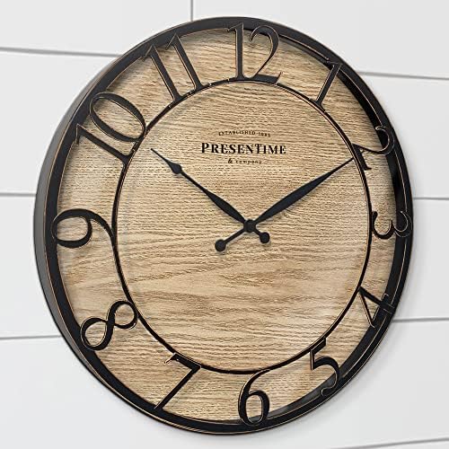 Presentime 21" Farmhouse Series Wall Clock - Image 4