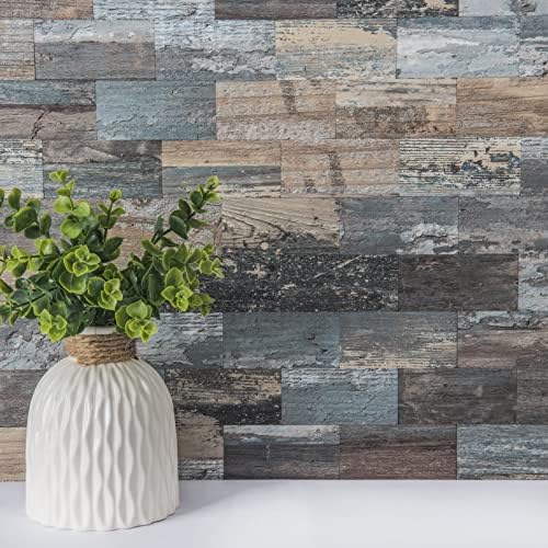 Art3d PVC Peel and Stick Backsplash Wall Tile, Spruce Grey Rustic - Image 2