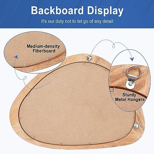 Irregular Wall Mirror, 15*10in Asymmetrical Wood Mirrors, Small Wall Mirror - Image 4