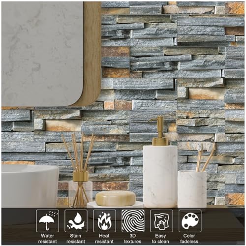 TUOKING 99-Pieces PVC Peel and Stick Backsplash Tiles - Image 4