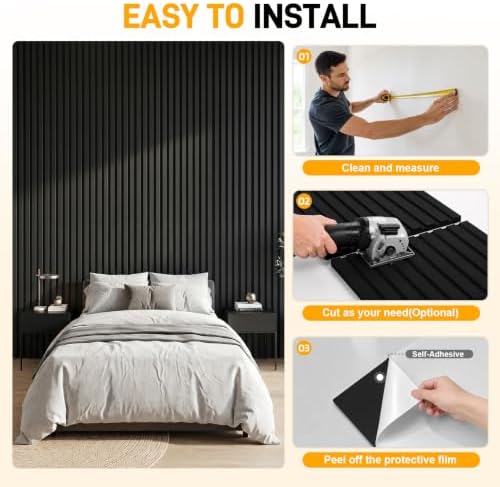 12 PCS Dual-Layer 0.72" Thickened Acoustic Wall Panels 47.2"x23.6" - Image 4