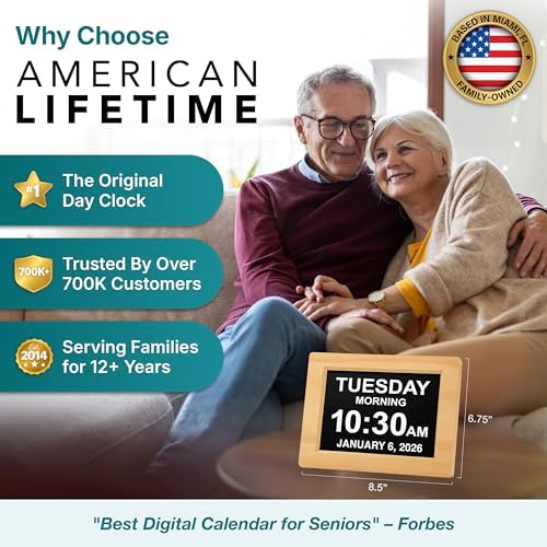 American Lifetime New 2026 Dementia Clock Large Digital Clock - Image 2