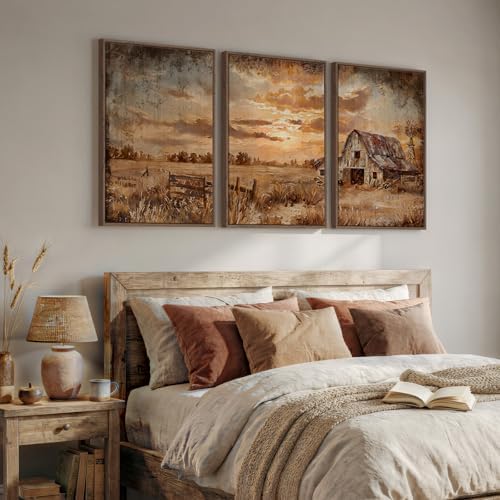 Large Farmhouse Landscape Wall Art - Image 2