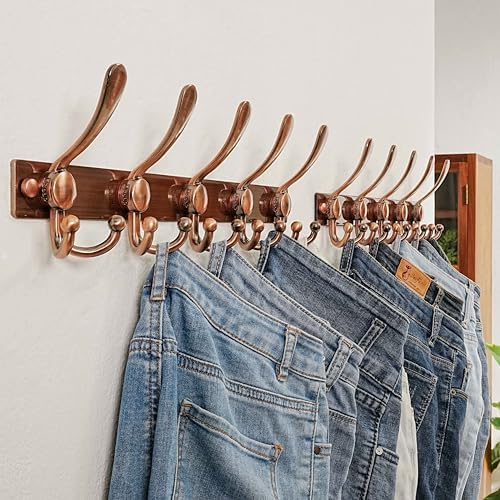Dseap Coat Rack Wall Mount, Heavy Duty 12-Gauge Base vs Flimsy 1mm, - Image 4
