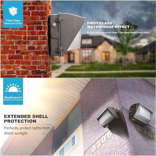 Lightdot 8 Pack 70W LED Wall Pack Lights, Wall Mount Outdoor Exterior Lighting - Image 4