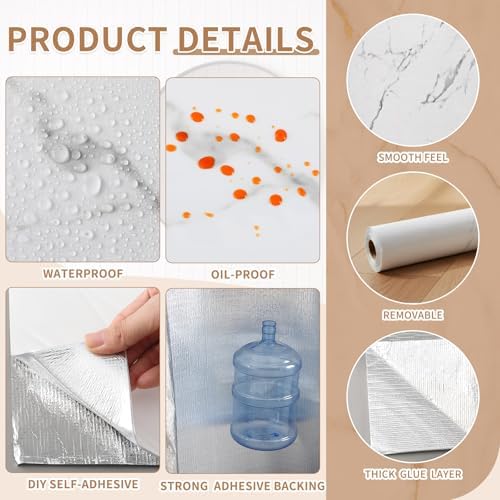Hahafelt PVC Marble Peel and Stick Wall Panels, Living Rooms, TV Walls - Image 4