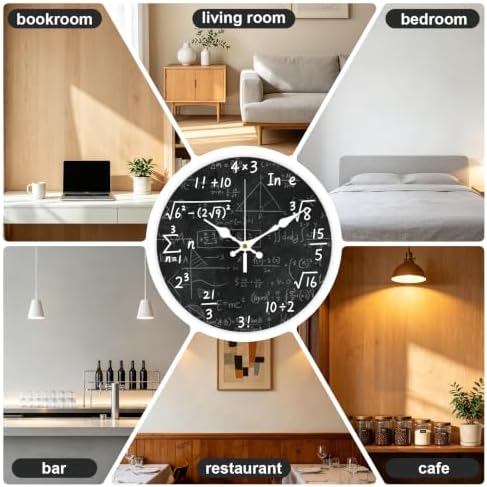 Math Equations Wall Clock Silent Non-Ticking 12" - Image 5