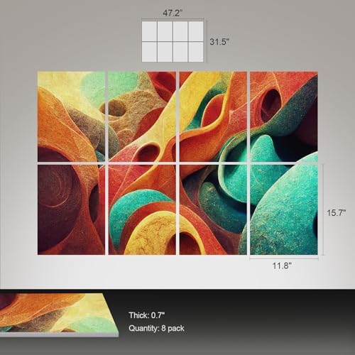 UMIACOUSTICS 8 Pcs 0.7Inch Thick Art Acoustic Panels, Total 47.2” x 31.5” - Image 3