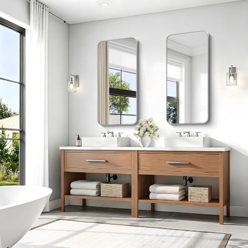 KOCUUY Silver Bathroom Mirror, 20x40 Inch Bathroom Mirror - Image 4