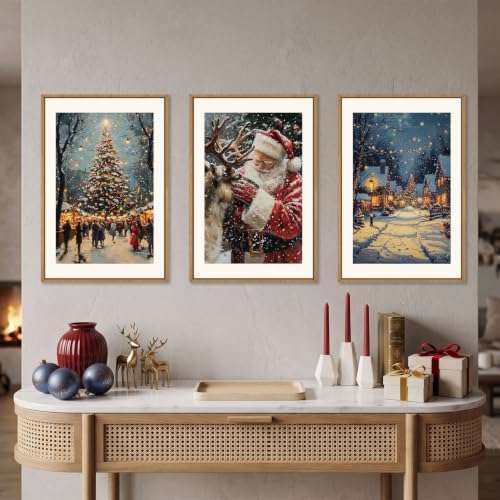 Aryroi Large Enchanting Christmas Framed Canvas Wall Art Set- 24"x36"x3 - Image 2