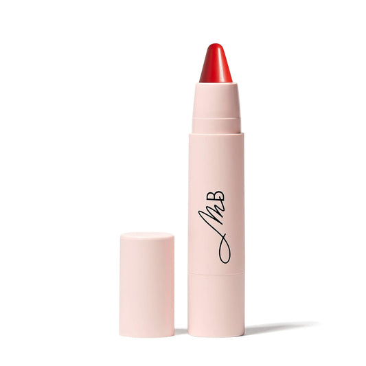 Monika Blunder Beauty - Kissen Lush Lipstick Crayon - Charlotte (Coral Red) Clean Beauty, Cruelty-Free, Vegan