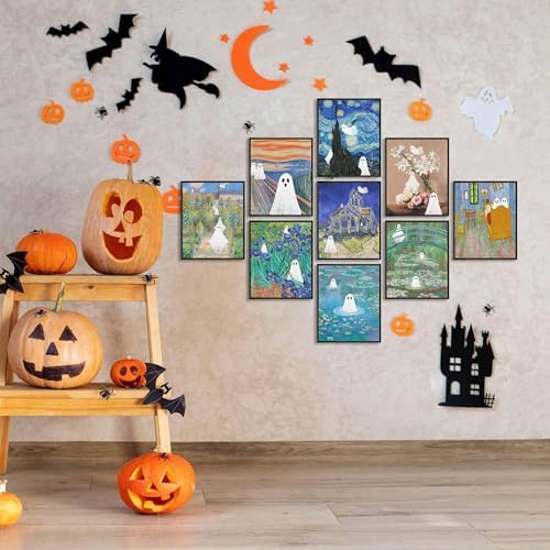 LANCHI95 09 Pcs Unframed Spooky Altered Art - Image 5