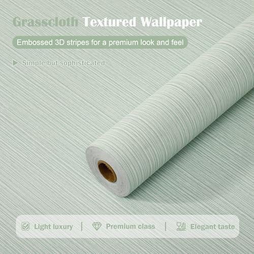 Grasscloth Textured Peel and Stick Wallpaper - Image 2