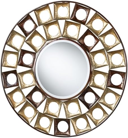 Touch of Class Giachetta Round Wall Mirror Multi Metallic by TouchofClass