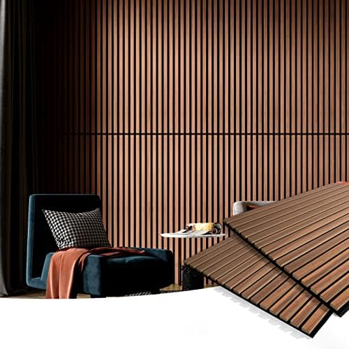 Art3d 2-Pack Fluted Acoustic Wood Slat Wall Panel, 47.2 x 23.6 Inch - Image 2