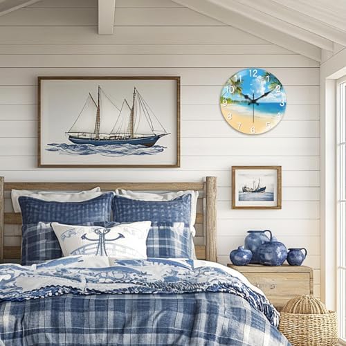 peacoblue Ocean Wall Clocks Battery Operated - Image 5