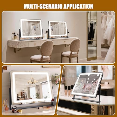 Vanity Mirror with Lights 22"×17", Large LED Makeup Mirror with Light, Smart - Image 6