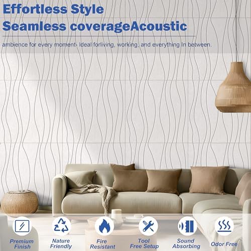 Waves Acoustical Wall Panel Sound Absorbing Panel Noise Reducing - Image 4