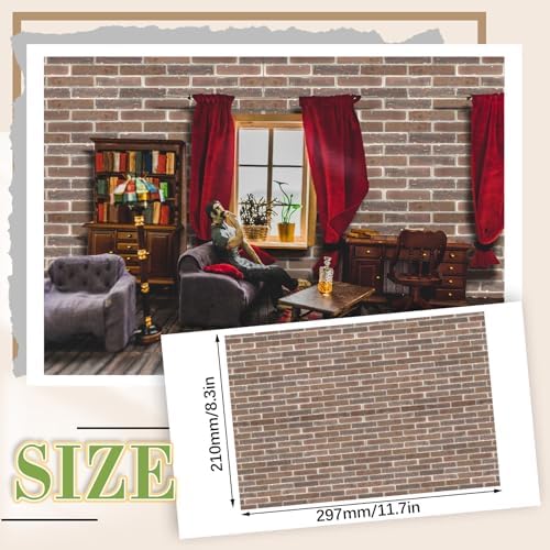 Flutesan 12 Pcs Miniature Dollhouse Wallpaper - Image 2