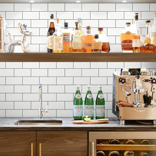 STICKGOO Peel and Stick Backsplash on Subway Tile, Glossy White - Image 4