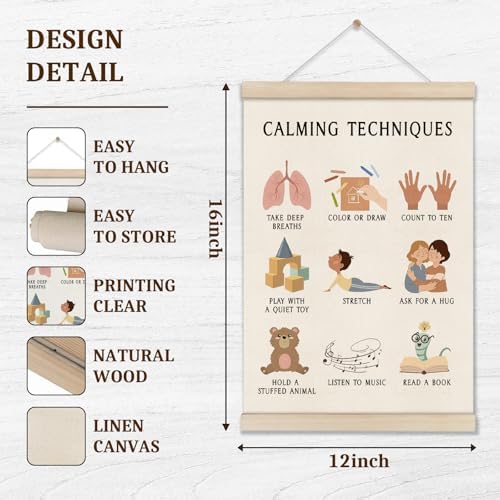 Calming Techniques Posters Hanger Frame, Calm Corner Wall Decor, 12x16 Inch - Image 2