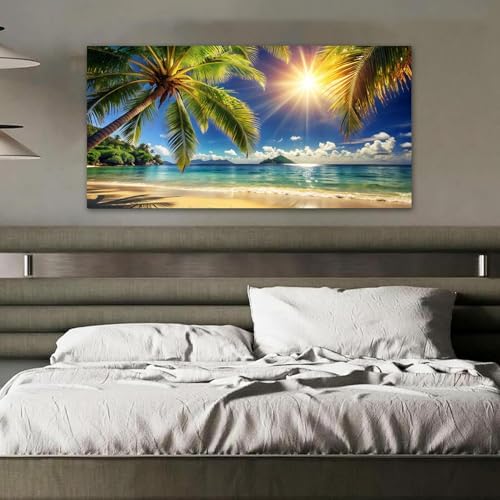 Yxbhhym Coastal Wall Art Tropical Beach Pictures - Image 4