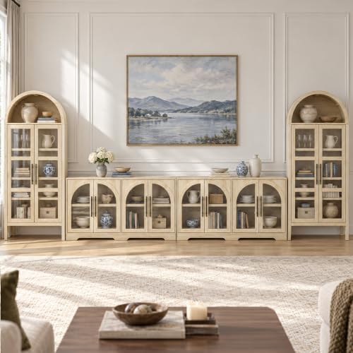 4-Piece Arched Storage Cabinet Set by Unknown