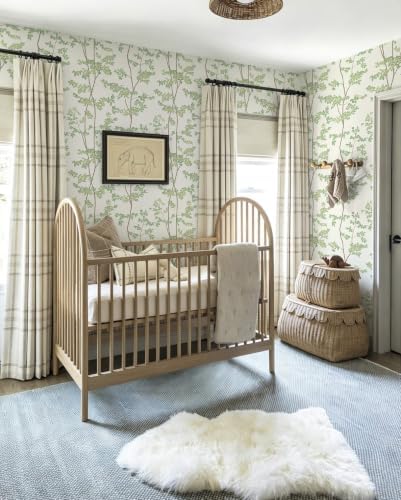 Heroad Peel and Stick Wallpaper Sage Green Tree/Leaf Cottage Contact Paper - Image 4