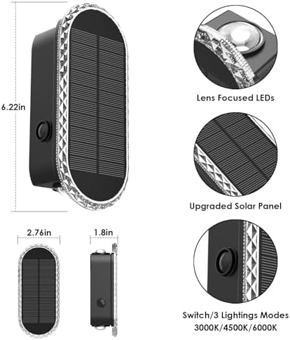LIANGLOME Solar Fence Lights Outdoor - Image 4