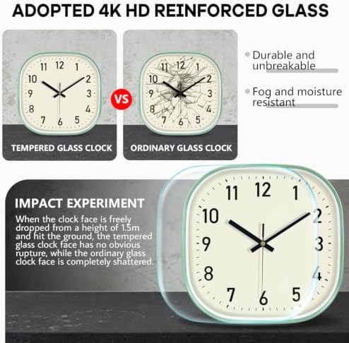 Small 8" Silent Wall Clocks Battery Operated, Wall Clock - Image 4
