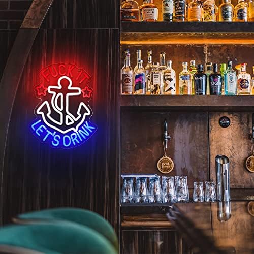 FUNK IT LET'S DRINK Neon Signs for Wall Decor Anchor Decor Neon Lights for - Image 4