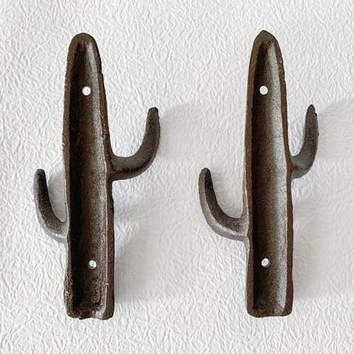 Rustic Cactus-Shaped Decorative Wall Hook Rack Hangers - Image 5