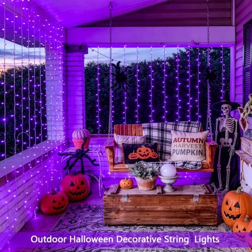 JMEXSUSS 200 LED USB Purple Halloween Lights, 6.5ft x 6.5ft - Image 2
