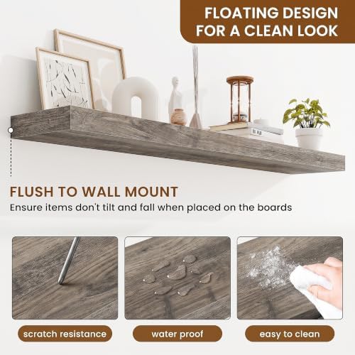 Floating Shelves for Wall, Wall Mounted Wood Shelves - Image 4