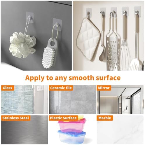 24 PCS Picture Hangers Without Nails, Wall Hangers Without Nails, Adhesive Wall - Image 5